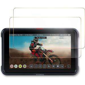 Screen Protector Compatible with Atomos Ninja V/Shinobi 5 inch 4K HDMI Recording Monitor, Tempered Glass Screen Protector fits Ninja V & Shinobi 5"(2 packs)(Not plastic)