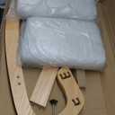 Predawn Adjustable Ergonomic Kneeling Chair  Custom Height Rocking Posture Stool with Thick Cushions, Solid Wood Frame, Knee Support Seat for Adults, Office or Meditation Use(White Oak)