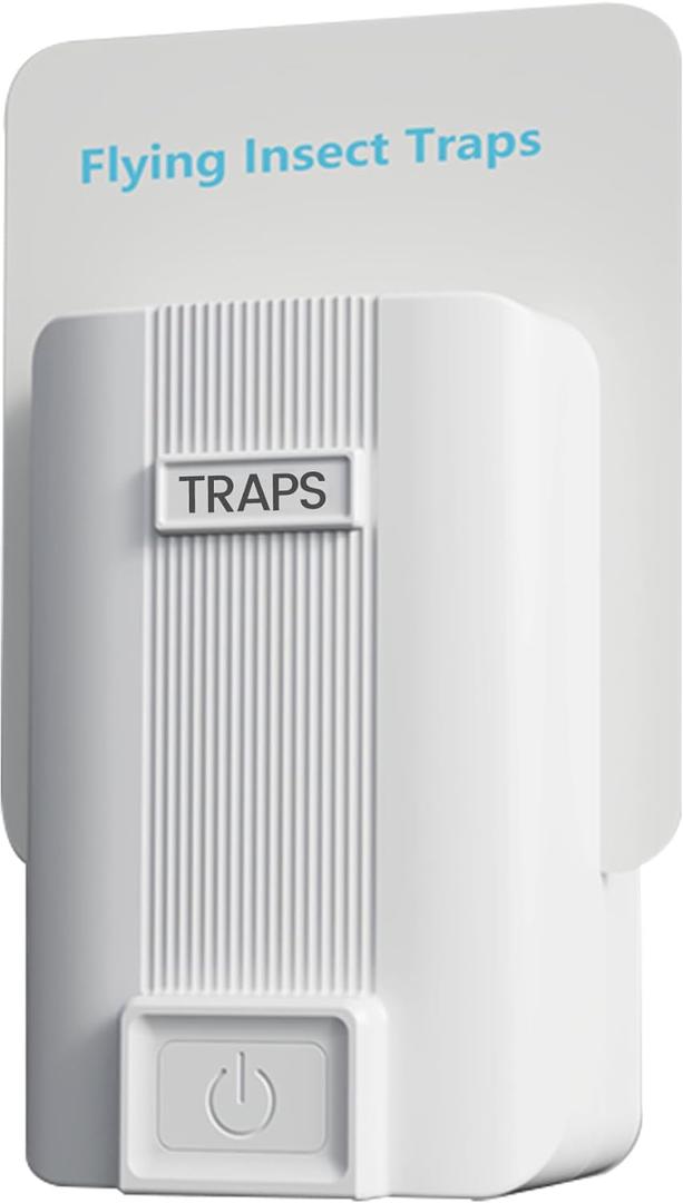 Fly Trap lndoor, 2 Pack Plug-in Insect Trap with 6 Refills, Fruit Fly Trap for Indoors, Gnat Killer for Flies, Mosquitoes, Moths & Other Flying Bugs
