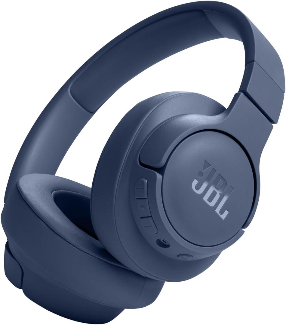 JBL Tune 720BT - Wireless Over-Ear Headphones with JBL Pure Bass Sound, Bluetooth 5.3, Up to 76H Battery Life and Speed Charge, Lightweight, Comfortable and Foldable Design (Blue)