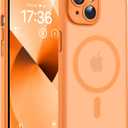 TOCOL for iPhone 13 Case, Full Camera Protection, Compatible with Magsafe, Drop Protection, Translucent Magnetic Matte Phone Case for iPhone 13 6.1 inch (Orange)