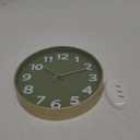 Maxstar 10 Inch Wall Clocks Battery Operated, Silent Non Ticking Modern Wall Clock for Living Room Bedroom Kitchen Office Classroom Decor (Olive Green)