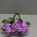 80 Pcs Roses Artificial Flowers, Silk Purple Artificial Flowers Petals Long Stem Roses for Wedding Bouquet Home Party Decor