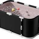 Portable Foldable Ice Bath Tub, Large Portable Soaking Bath Tub for Home Outdoors Gyms (3-piece Set)