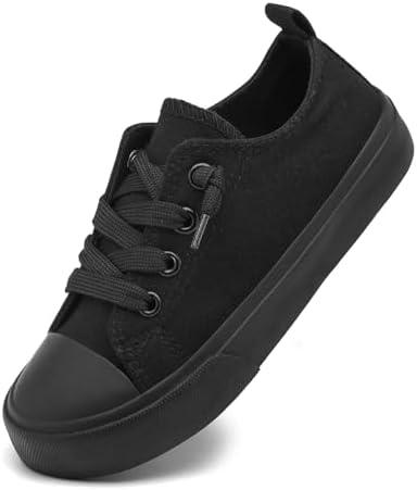 Cofopo Toddler Little Kid Cushioned Canvas Shoes Slip On Sneakers Soft and Durable Size 8