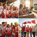 GMLIRTN Fan Pride Scarf for 2026 World Cup - Durable Soft Fabric, Double-Sided Printing for Stadium Support & Viewing Party Decor Canada 55in