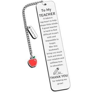 Teacher Valentines Day Appreciation Gifts for Women Men Bookmark Best Teacher Appreciation Gifts Ideas Thank You Gifts for Teacher Gifts from Students Teacher Retirement End of Year