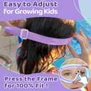 Vvinca Kids Goggles with Comfort Fabric Strap, Kids Swim Goggles Wide View Anti-Fog/UV No Leaking Swimming Goggles for 3-14