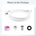 1.5 Meter Portable Washing Machine Drain Hose with Quick Connect, Universal Water Discharge Pipe Extension Kit, Flexible Replacement Hose for Compact and Standard Washers, Leak-Proof Design