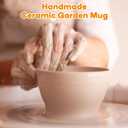 Gardening Coffee Mug Christmas Birthday Gifts for Women Men Boss Teacher Mom Dad Best Friend,Cool HandMade Office Desk Fall Decor White Elephant Gift,Novelty Plant Lovers Pot Cup with Shovel Spoon Set