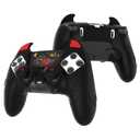 PlayVital for PS5 Edge Controller Skin | Demon Black Silicone Cover with Touchpad Sticker & Thumb Grip Caps | Cute Protecter Case Accessories