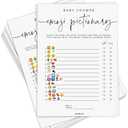 Baby Shower Emoji Pictionary Game, Baby Shower Games for Boy or Girl, 50 Cards, Minimalist