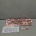 EWEADN TK950 Typewriter Keyboard Wireless Mechanical Keyboard, 104 Keys Aesthetic Typewriter Keyboards with White Backlit, Anti-Ghosting, Blue Switch Bluetooth/2.4GHz/Wired Keyboards-Pink