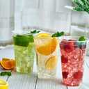 Lilymicky 600 Pack 24 oz Clear Plastic Cups, PET Disposable Drinking Cups, Crystal Clear, Perfect for Ice Coffee, Smoothie, Soda, or Any Cold Drinks