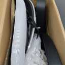 BestOffice | Ergonomic Office Chair | Mid-Back Swivel Desk Chair | Breathable Backrest & Lumbar Support | Adjustable Height | Sponge Seat | Rolling Wheels | White | for Adults & Women