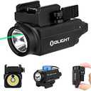 OLIGHT Baldr S 800 Lumens Compact Rail Mount Weaponlight with Green Beam and White LED Combo, Magnetic USB Rechargeable Tactical Flashlight with 1913 or GL Rail, Battery Included (Black)