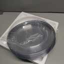 Goodluck 12 Inch Silver Charger Plates, 25 Pack Clear With Silver Trim, Disposable Plastic for Dinner, Wedding, Party