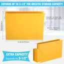 Tinlade 24 Pcs Hanging File Folders with Full Height Gusset Paper A4 Expanding Letter Size Hanging File Folders for Designed for Bulky Files Medical Charts (Cute Color,Classic Style)