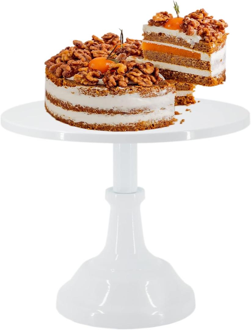 Grand Baker Cake Stand 10 inch Wedding Cake Tools Adjustable Height Fondant Cake Display Accessory for Party bakeware (White)