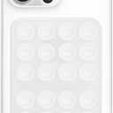 Anteel Silicone Suction Phone Case Adhesive Mount, Durable, Hands-Free Sticky Phone Holder, Upgraded Thickened and Enhanced Suction Power Sticky Phone Grip, 2.28"x3.46" (Translucent)