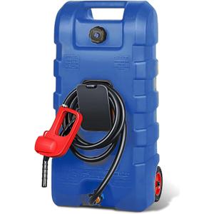 Portable Gas Fuel Tank 15 Gallon w/Casters,Portable Fuel Tank with Fluid Transfer Siphon Pump&10Ft Delivery Hose,Diesel Storage Can on-Wheels for Cars, Lawn Mowers,Boats,Container Caddy Can Portable Gas Fuel Tank 15 Gallon w/Casters,Portable Fuel Tank with Fluid Transfer Siphon Pump&10Ft Delivery Hose,Diesel Storage Can on-Wheels for Cars, Lawn Mowers,Boats,Container Caddy Can