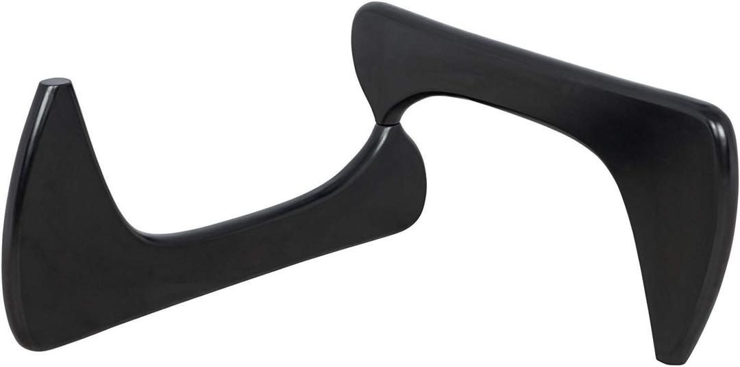 SHISEDECO Mid Century Modern Triangle Coffee Table Legs/Feet Only, 2 Pieces Interlocking Center Solid Wood Base, for Living Room, Leisure Area, Patio, Study etc. (Black), 15.4 in x 31.1 in x 15.7 in
