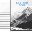 12 Packs 8.5" x 11" Rigid Print Protectors Black Rim Clear Plastic Page Sleeves Holder Sheet Protector for Photos Documents Birth Certificate Contract