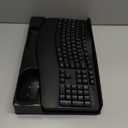 Wireless Keyboard and Mouse Combo, 2.4G Full Size Wave Keys Ergonomic Keyboard with Wrist Rest and 3-Level DPI Adjustable Wireless Ergonomic Mouse for Windows, Mac OS Desktop/Laptop/PC(Black)