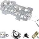 Dryer Heating ElementDC47-00019Afor Samsung, Thermal Fuse DC96-00887A and DC47-00016A, Thermostat DC47-00018A Dryer Repair Kit Replacement