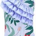 Moon Tree Girls One Piece Swimsuits Ruffle Swimwear Beach Bathing Suit 2-14 Years. Size 3T