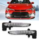 Switchback White/Amber LED Front Fog Daytime Running Lamp w/Dynamic Flash LED Turn Signal light Feature Compatible with Toyota Corolla 2020-2022 SE XSE Hybrid Accessories