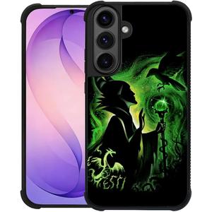 CARLOCA Compatible with Samsung Galaxy S26 Plus Case for Girls Boys Hard Shell Shockproof Protection TPU Non Slip Fashion Pattern Green Magic Lady