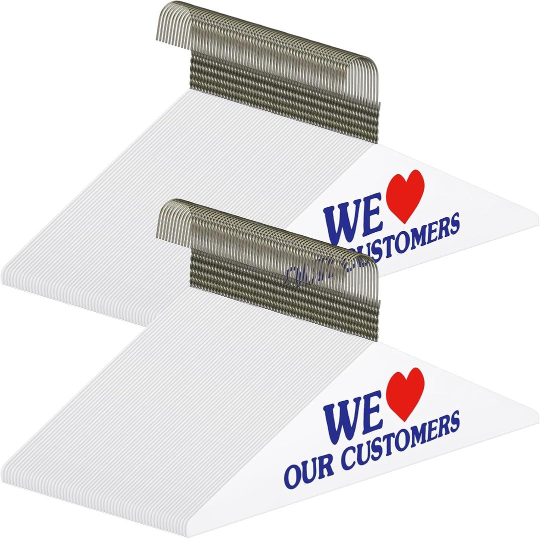 Yuntau 120 Pcs Wire Hangers Bulk 16" Dry Cleaner Hangers for Clothes Caped Clothing Pants(Heart,Red,Blue)