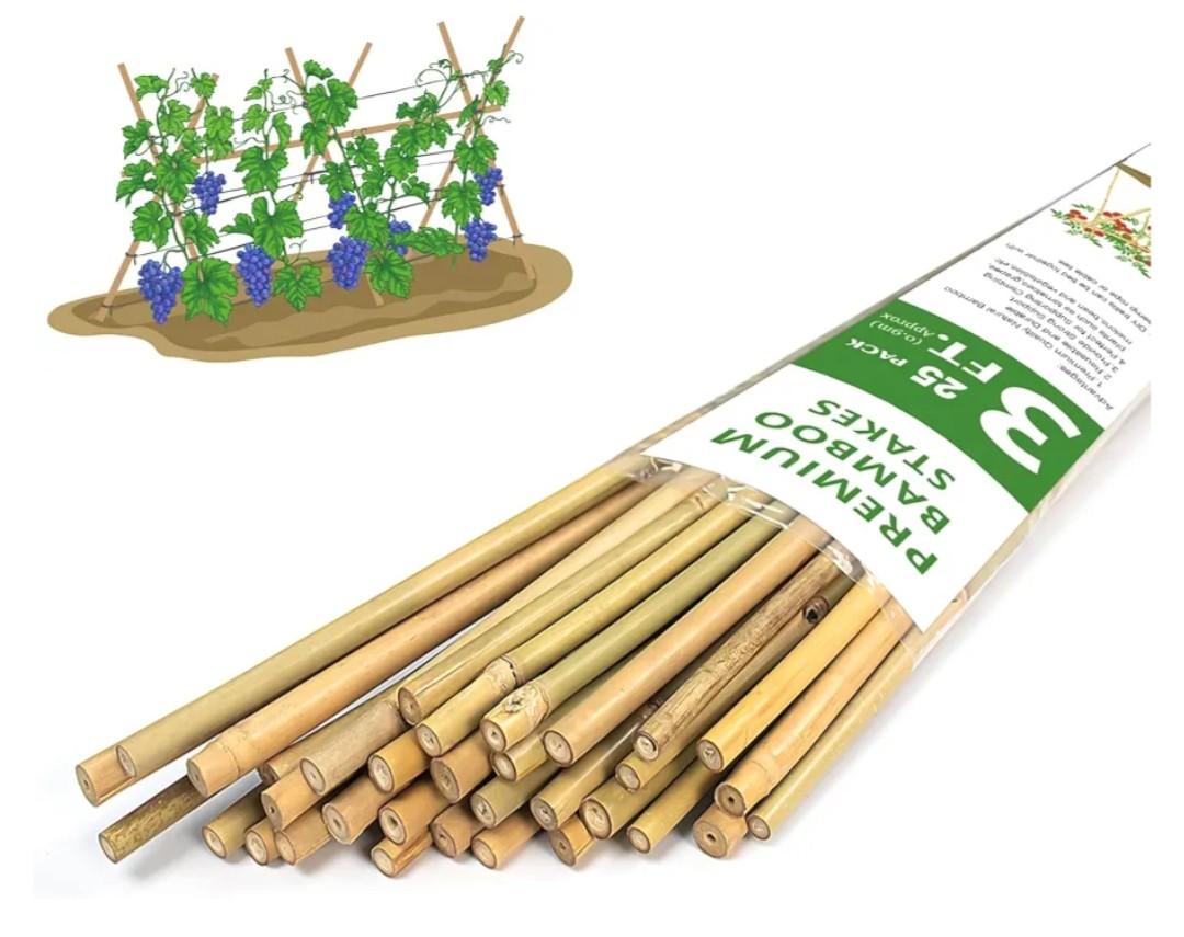 PANACEA 3 Ft Natural Bamboo Stakes 15/PK
