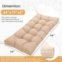 MTMR Outdoor Bench Cushion, Waterproof Wicker Chair Cushion, Thick Patio Replacement Seat Pad for Porch Lawn Indoor Swing Couch Sofa Loveseat, Patio Furniture Cushions, 44x19 Inch, Kaqi