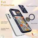 for Samsung Galaxy A14 5G Case, Cute Stylish Designer Galaxy A14 5G Phone Cases with Slide Camera Cover + Ring Holder,Mushroom Eyes Slim Protective Shockproof Hard Clear Cases for A14 5G