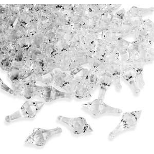 Outlet Acrylic Clear Ice Rock Diamond Chandelier Drops Crystals Treasure Gems for Table Scatters, Event, Wedding, Arts & Crafts, Birthday, Hanging Decoration Favor (112 Pieces)