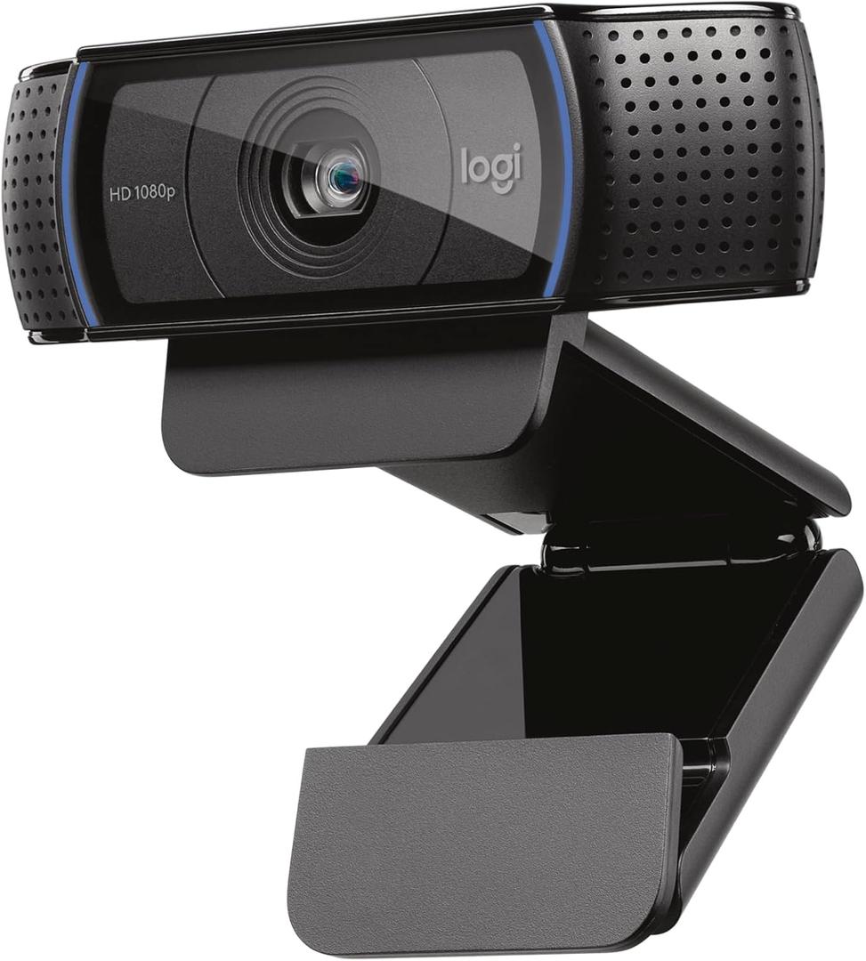 Logitech C920x HD Pro PC Webcam, Full HD 1080p/30fps Video, Clear Audio, HD Light Correction, Works with Microsoft Teams, Google Meet, Zoom, Nintendo Switch 2s new GameChat mode, Mac/Tablet- Black