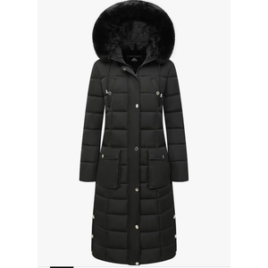 MOERDENG Women's Waterproof Long Winter Coat Thickened Down Alternative Jacket Warm Puffer Jacket Parka, Size M