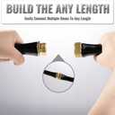 SheeChung Short Garden Hose 4ft x 5/8",Metal Garden Hose for Hose Reel Faucet,Heavy Duty 304 Stainless Steel Metal Leader Hose,Lightweight & Leakproof Water Hose for Outdoor,Yard,Lawn,Male to Female