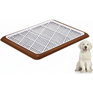 Mifoci Dog Pee Pad Holder Potty Tray Portable Dog Litter Box Toilet Training for Indoor Outdoor Small Medium Large Pet Puppy(Coffee 25.59 x 18.9 Inches, 2 Pcs)