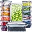 fullstar 28-Piece Plastic Food Storage Containers with Lids (14 Containers & 14 Lids) - Leakproof, BPA-Free, Meal Prep Containers, Reusable Lunch Storage Set for Kitchen Organization (Pack of 28)