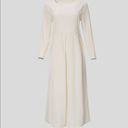 Midi Casual Linen-Feel Dress.L