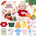 Baby Doll 2025 Advent Calendar Gifts, Eleanore's Diary 12'' Dolls Set with Clothes & Accessories, Realistic Cute Soft Body Baby Doll, Pretend Play, 24 Days Countdown Christmas Surprise Gifts for Girls