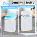 steo spce Automatic Motion Sensor Bathroom Small Trash Can with Lid, 2.6 Gallon Touchless Slim Garbage Can, Smart Waterproof Trash Bin for Bedroom, Restroom, Living Room, Office