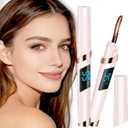 Heated Eyelash Curler-4 Temp Modes 65-95C LED Display, Electric Eye Lash Curler for 24H Long Lasting, Type-C Rechargeable Heated Lash Curler for Natural Thick Lashes, Makeup Gift, Sakura Pink
