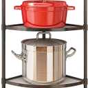 ZIGAMA 4-Tier Kitchen Pot Rack, Multi-layer Corner Shelf Stand Metal Shelves for Kitchen