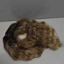 Lativ Blonde Wig With Bangs Short Wavy Curly Ombre Wig with Dark Roots Synthetic Heat Resistant Bob Wigs for Women Daily Party Use 14 Inches