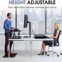 Omhuzsyo Standing Keyboard Tray Keyboard stand, Adjustable Height Keyboard and Mouse Riser for Desktop,For Ergonomic Sit Stand Workstations With Wrist RestLaptop Desk 26.7 x 11.7 Inch(Black)