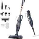 DEVOAC VM6 Scrubbing Steam Mop with Rotating Mop Pads, 10 in 1 Steam Mop, Lightweight Spin Mop & 3 Steam Modes for Hard Floor Laminate Marble Floors (Ebony)